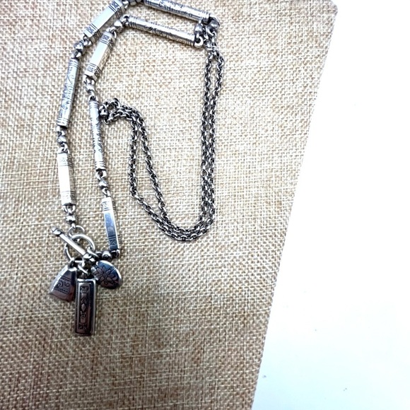 Brighton Charm Necklace Long 32” Length Toggle Closure Vintage Brighton - Picture 7 of 14